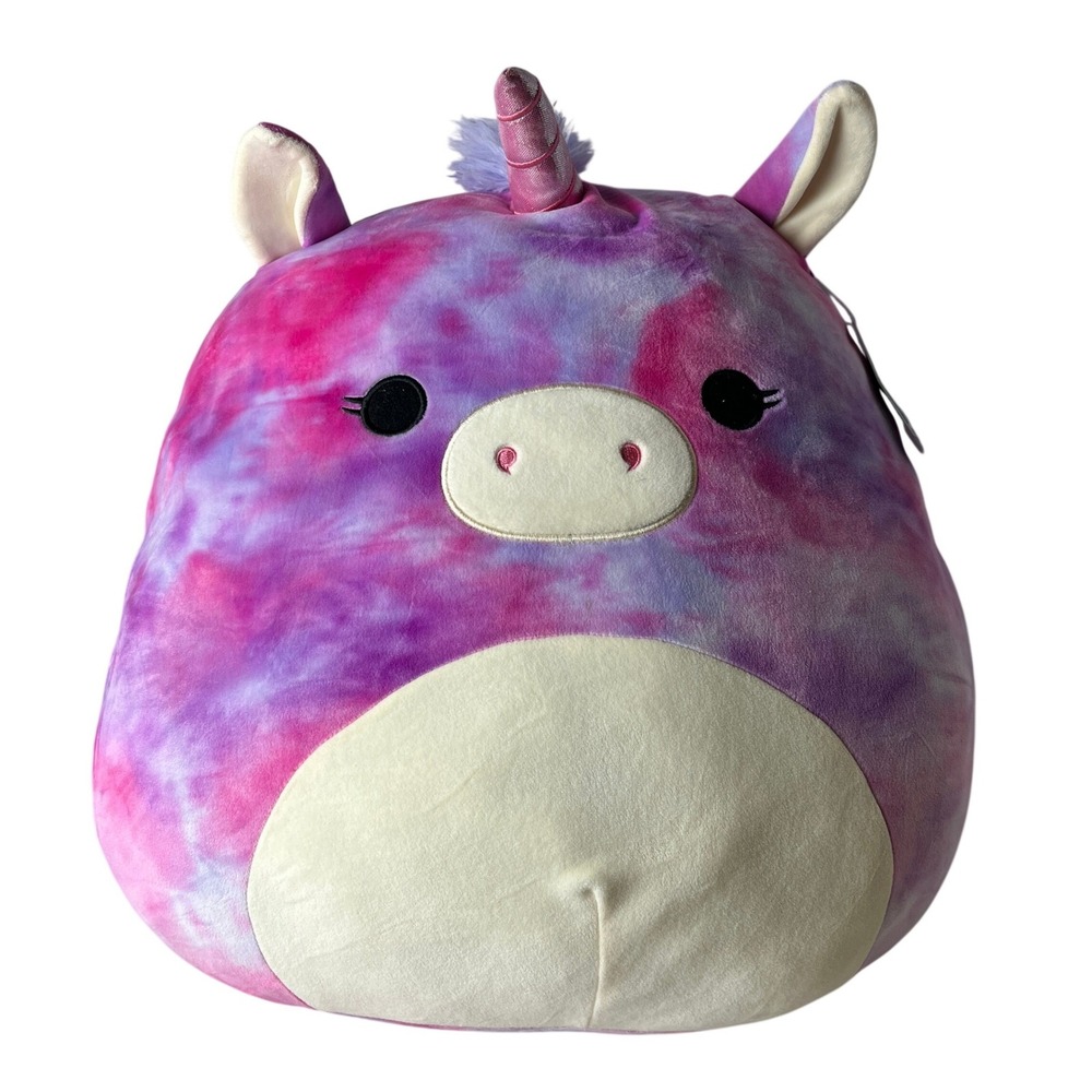 Squishmallows Lola Unicorn Plush 16" Retired Tie Dye Unicorn Stuffed Animal